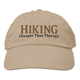 Khaki Hiking Therapy Embroidered Hats 