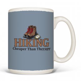 White Hiking Therapy Coffee Mugs 