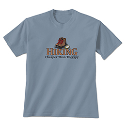 Stone Blue Hiking Therapy T-Shirts 