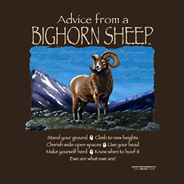 Dark Chocolate Advice Bighorn Sheep T-Shirt 