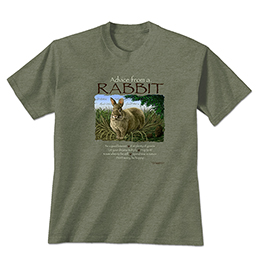 Heather Military Green Advice from a Rabbit T-Shirts 