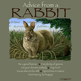 Heather Military Green Advice from a Rabbit T-Shirt 