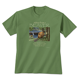 Military Green Advice from a Beaver T-Shirts 