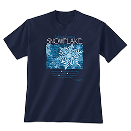 Navy Blue Advice Snowflake T-Shirts 