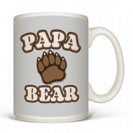 White Papa Bear Mugs 