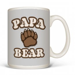 White Papa Bear Coffee Mugs 