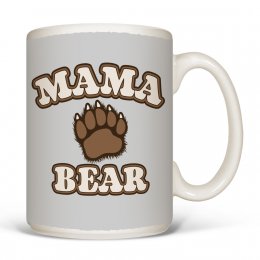 White Mama Bear Coffee Mugs 