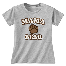 Sports Grey Mama Bear Ladies T-Shirts 
