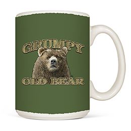 White Grumpy Old Bear Mugs 