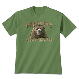 Military Green Grumpy Old Bear T-Shirts 
