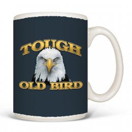 White Tough Old Bird Coffee Mugs 