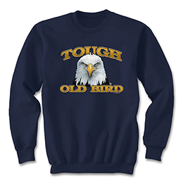 Navy Blue Tough Old Bird Sweatshirts 