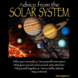 Black Advice Solar System T-Shirt 