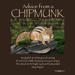 Dark Chocolate Advice Chipmunk T-Shirt 