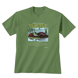 Military Green Advice from a Turtle T-Shirts 