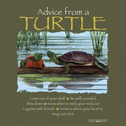 Military Green Advice from a Turtle T-Shirt 