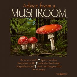 Dark Chocolate Advice from a Mushroom T-Shirt 