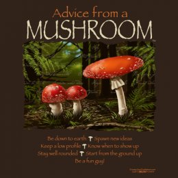 Dark Chocolate Advice Mushroom T-Shirt 