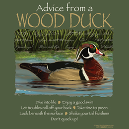 Military Green Advice from a Wood Duck T-Shirt 