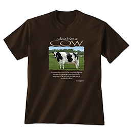 Dark Chocolate Advice Cow T-Shirts 