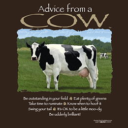 Dark Chocolate Advice Cow T-Shirt 