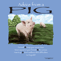 Carolina Blue Advice Pig T-Shirt 