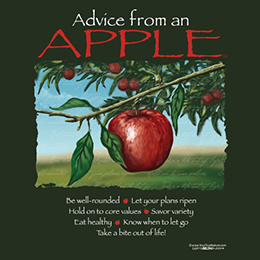 Forest Green Advice Apple T-Shirt 