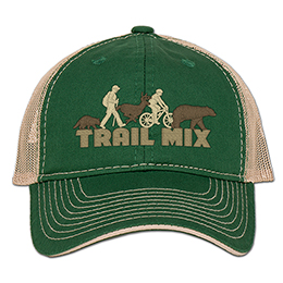 Dark Green/Khaki Trail Mix Embroidered Trucker Hat 