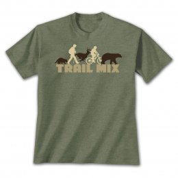 Heather Military Green Trail Mix T-Shirts 