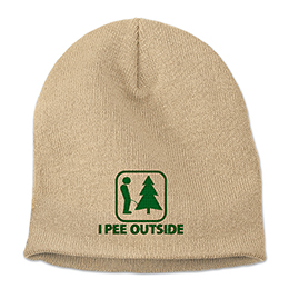 Camel I Pee Outside Embroidered Beanies 