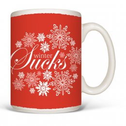 White Winter Sucks Mugs 