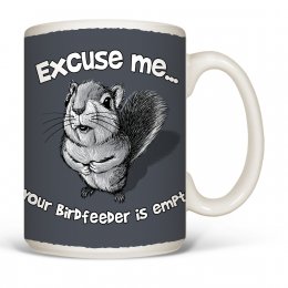 White Excuse Me Squirrel Coffee Mugs 