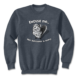 Heather Navy Excuse Me Squirrel Sweatshirts 