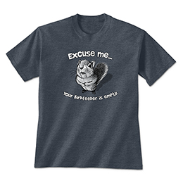 Heather Navy Excuse Me Squirrel T-Shirts 