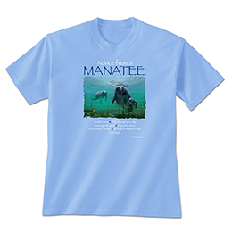 Carolina Blue Advice from a Manatee T-Shirts 
