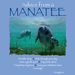 Carolina Blue Advice Manatee T-Shirt 