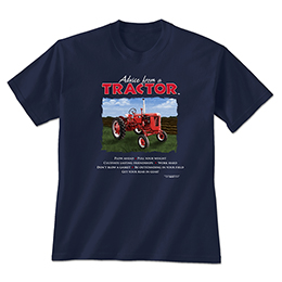 Navy Blue Advice from a Tractor T-Shirts 