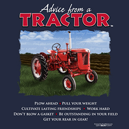 Navy Blue Advice from a Tractor T-Shirt 