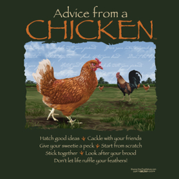 Forest Green Advice from a Chicken T-Shirt 