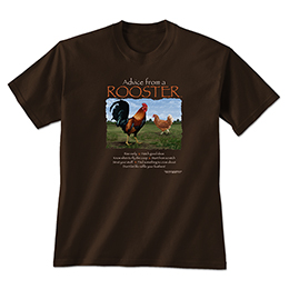 Dark Chocolate Advice Rooster T-Shirts 