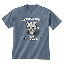 Heather Indigo Excuse Me Cat T-Shirts 