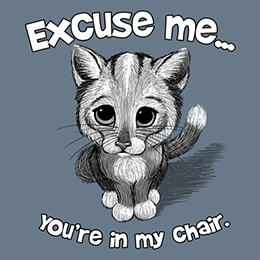 Heather Indigo Excuse Me Cat T-Shirt 