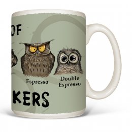 White Hoo's Hoo of Coffee Drinkers Coffee Mugs 