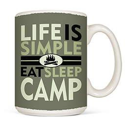 White Bold Life is Simple - Camp Mugs 