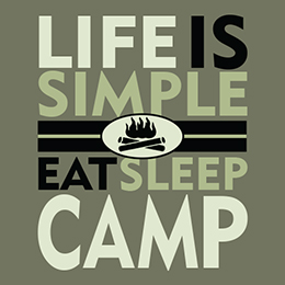 Heather Military Green Bold Life is Simple - Camp T-Shirt 