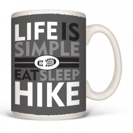 White Bold Life is Simple - Hike Mugs 