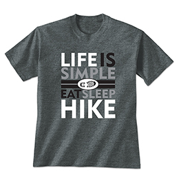 Dark Heather Bold Life is Simple - Hike T-Shirts 