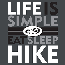 Dark Heather Bold Life is Simple - Hike T-Shirt 