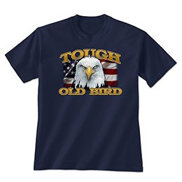 Navy Blue Patriotic Tough Old Bird T-Shirts 