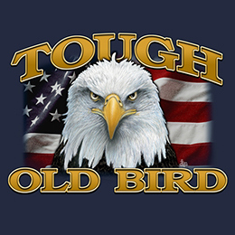 Navy Blue Patriotic Tough Old Bird T-Shirt 
